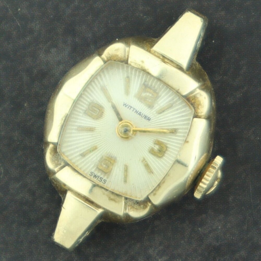 Vintage Wittnauer Ladies Mechanical Wristwatch 6N76 10k RGP w Sunburst Dial